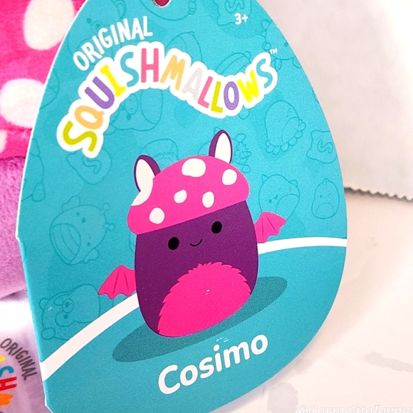 COSIMO 🍄 Mushroom Bat Clip Legendary Collection Original Squishmallow ☆ NWT ☆ - Picture 3 of 8